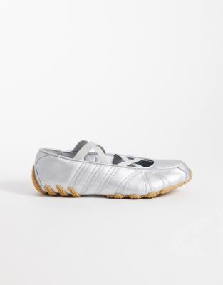 Adidas Originals Ghost Sprint Ballet Flats In Silver