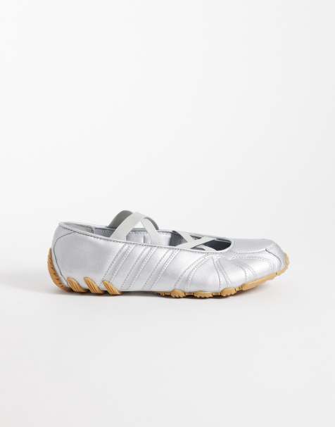 adidas Originals Ghost Sprint ballet flats in silver - view 1