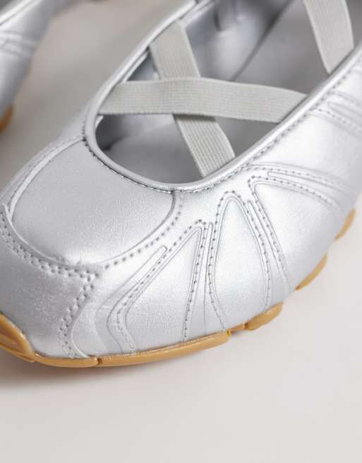 adidas Originals Ghost Sprint ballet flats in silver, 4 of 5