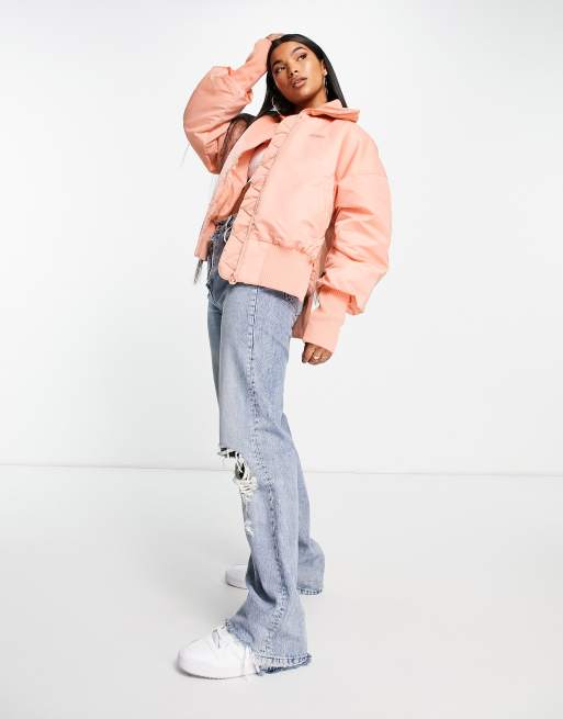 adidas Originals Giacca bomber color cipria a coste ASOS