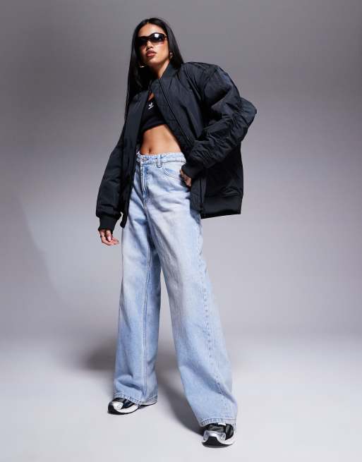 adidas Originals - Giacca bomber nera, 3 di 4
