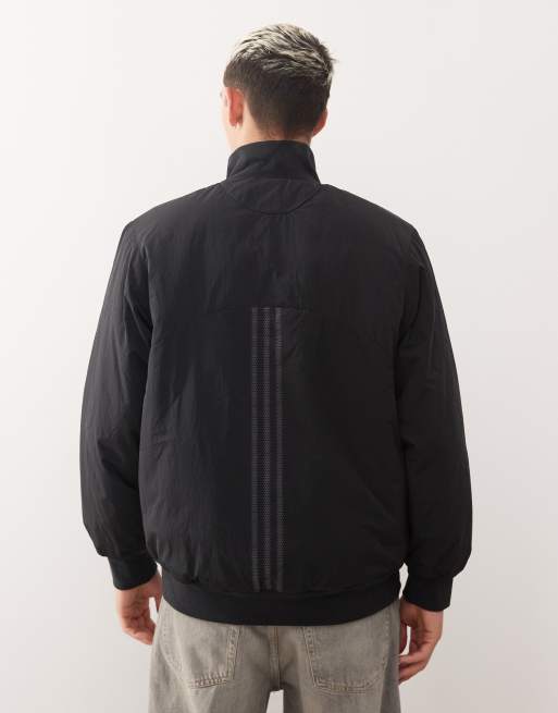 adidas Originals - Giacca bomber oversize in nylon nera, 3 di 5