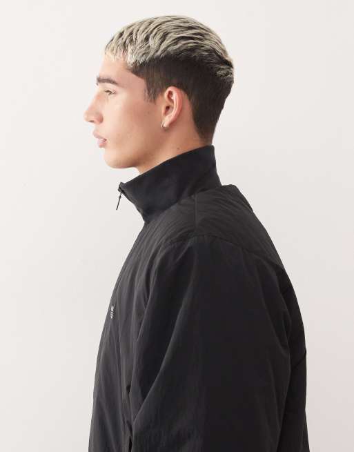 adidas Originals - Giacca bomber oversize in nylon nera, 4 di 5