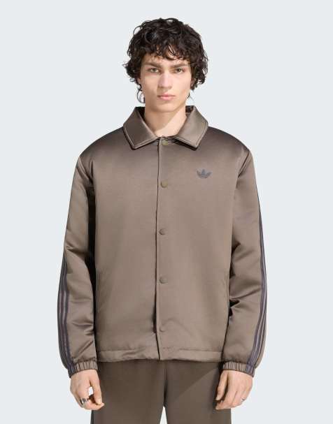 adidas Originals giacca imbottita in satin a 3 strisce in branch - view 1