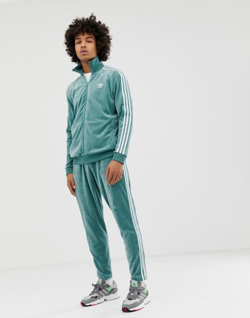 adidas Originals Giacca sportiva in velour verde