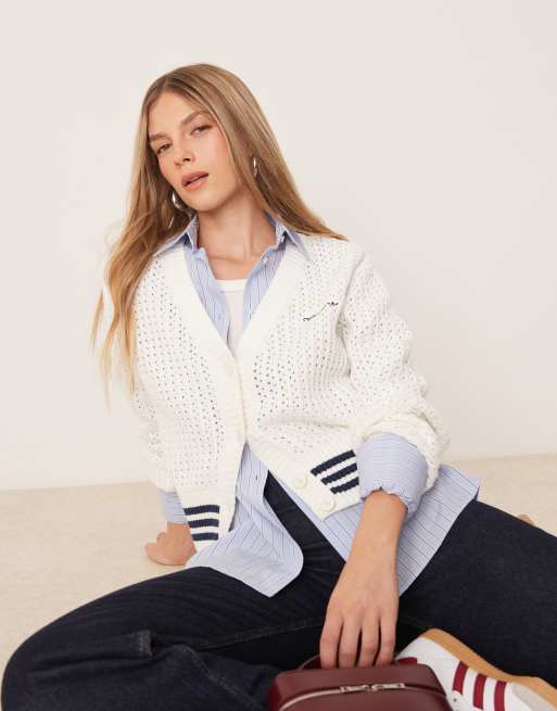 adidas Originals - Gilet en maille - Blanc cassé
