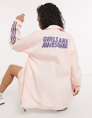 adidas girl jacket pink