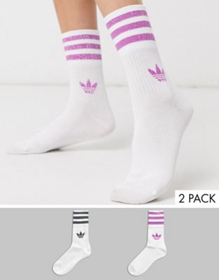 adidas crew socks pink
