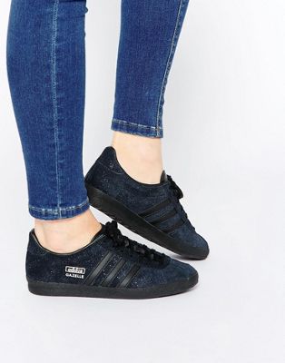 adidas Originals Glitter Suede Black Gazelle OG Sneakers | ASOS