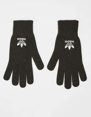 adidas Originals gloves in shadow olive-Green