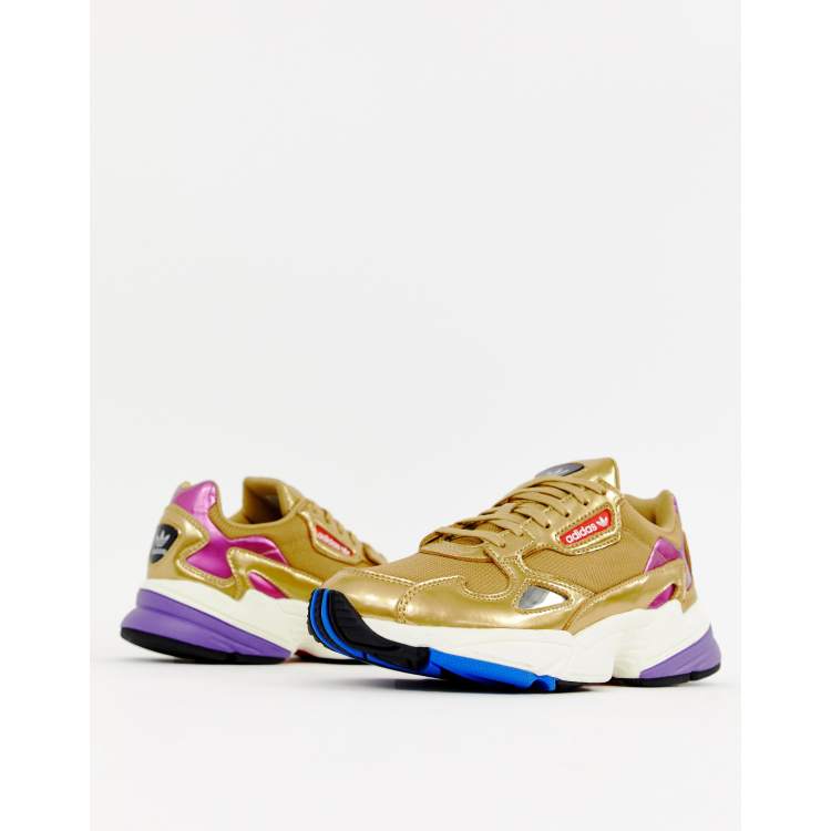 Adidas falcon store women's gold