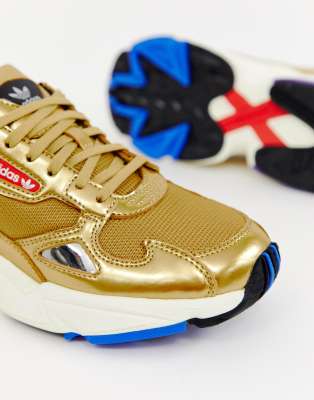 Adidas originals gold store metallic falcon sneakers