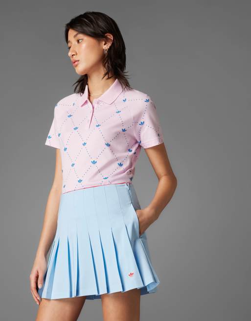 adidas Originals – Golf – Himmelsblå, plisserad skort, 2 av 4