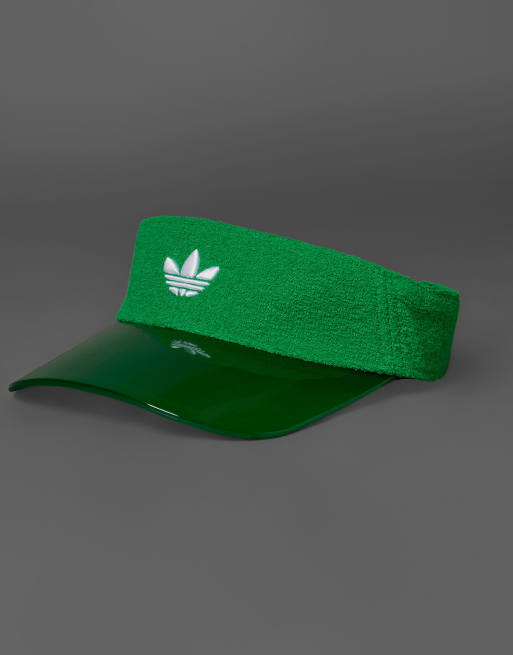 adidas Originals – Golf Tour – Visor-Kappe aus Frottee in Grün