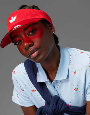 adidas Originals - Golf Tour - Visor-Kappe aus Frottee in Rot