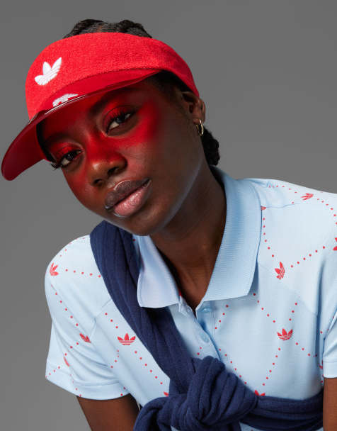adidas Originals – Golf Tour – Visor-Kappe aus Frottee in Rot - view 1