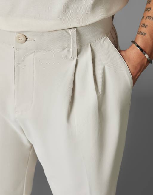 adidas Originals Golf twistknit pleated pants in alumina ASOS