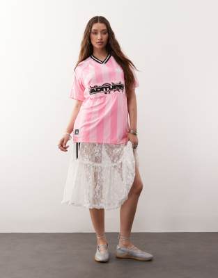 adidas Originals - Gonna midi bianca in pizzo - view 1