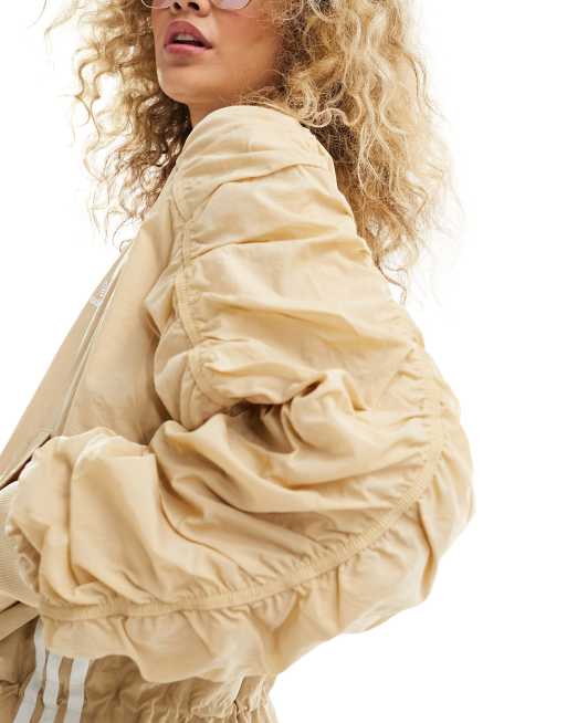 adidas Originals Gorpcore utility bomber jacket in beige | ASOS