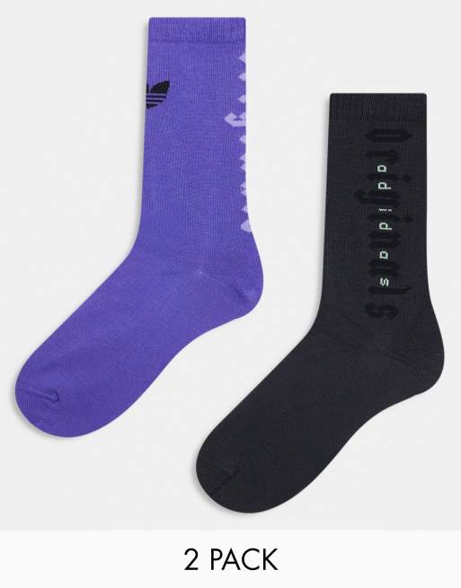 adidas Originals - Gothcore - Lot de 2 paires de chaussettes - Noir et violet