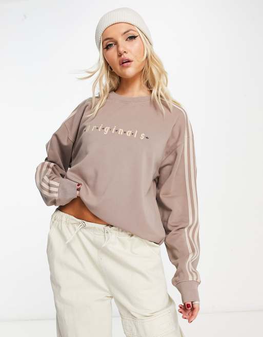 Brown adidas outlet sweatshirt