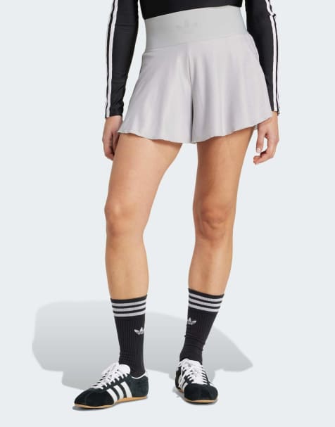 adidas Originals – Grå shorts i mesh med midjeband - view 1