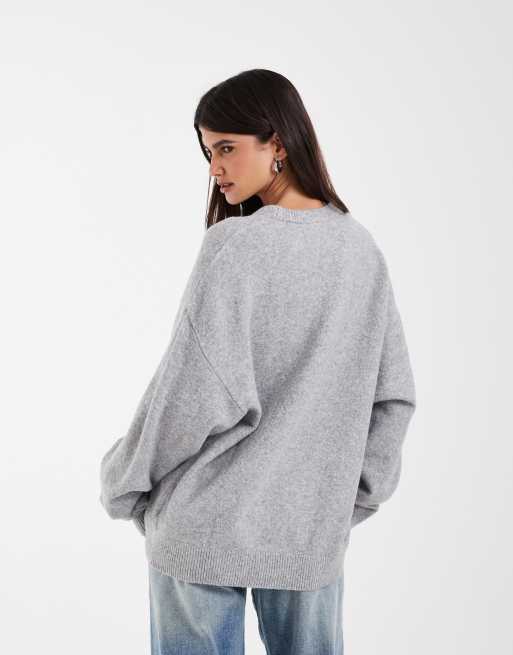adidas Originals – Grå, stickad tröja, 4 av 4