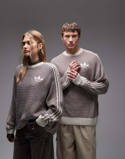 adidas Originals - Grå strikket sweatshirt , 3 af 4