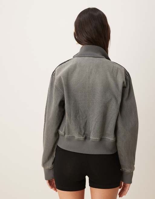 adidas Originals – Grå träningstopp i denim, 3 av 4