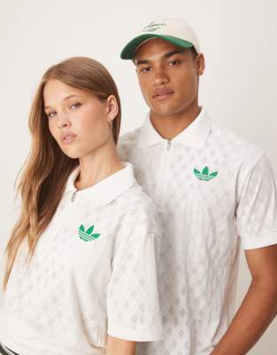 adidas Originals Grand Slam tennis polo in white
