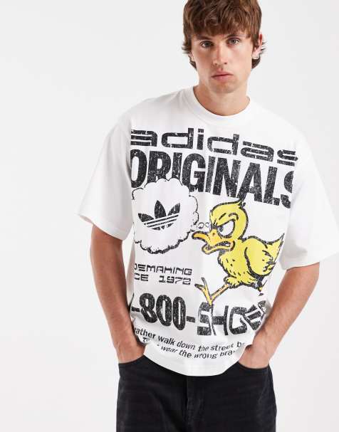 adidas Originals graphic duck T-shirt in white - view 1