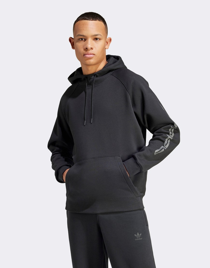 adidas Originals graphic hoodie in black