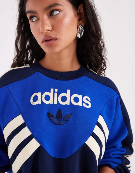 adidas Originals graphic sweatshirt in blue, 4 of 4