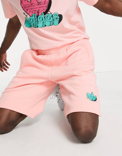 Pink adidas trefoil store shorts