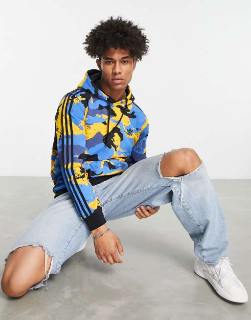 adidas Originals Graphics all-over camo print hoodie in collegiate gold |  ASOS