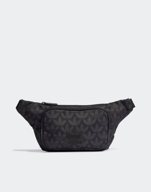 Adidas fanny pack sales black and white