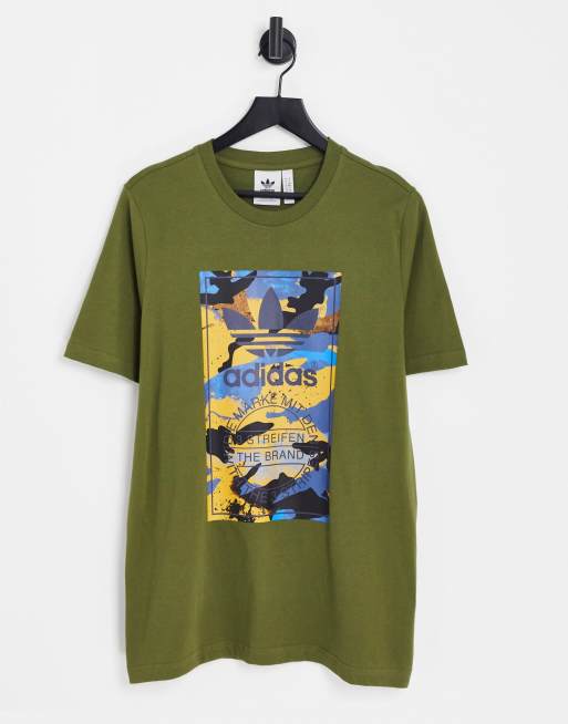 adidas Originals Graphics camo graphics t-shirt in focus olive | ASOS