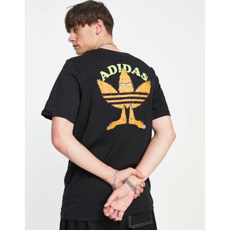 gips Kommuner Rådne adidas Originals Graphics fun t-shirt in black with back print | ASOS