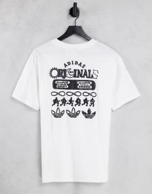 Adidas Originals Graphics T-shirt In White With Back Print | ModeSens