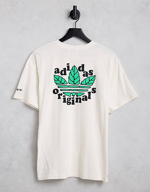 leaves non adidas T-shirt in Originals | ASOS Trefoil dye Graphics backprint