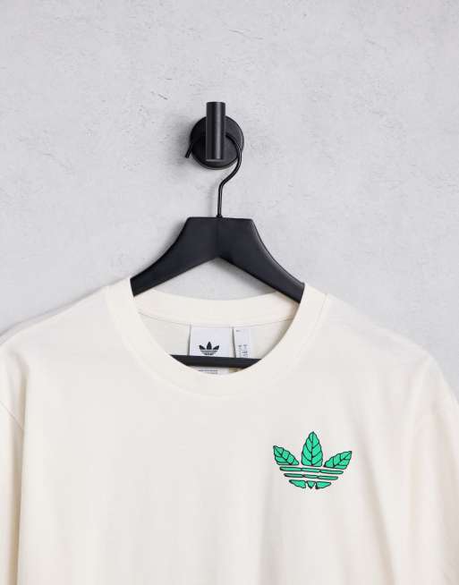 adidas Originals Graphics Trefoil backprint T-shirt leaves | non in ASOS dye