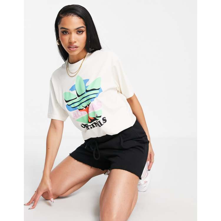 adidas Originals Graphics Trefoil tree T-shirt in non dye | ASOS