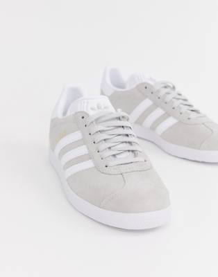 adidas Originals grey and white Gazelle 