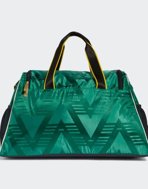 adidas Originals – Große Fußball-Beuteltasche in Bold Green / Schwarz - view 1