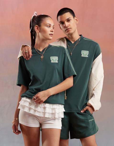 adidas Originals – Grön t-shirt i unisex-modell med tryck - view 1