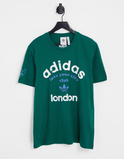 adidas Originals – Grön t-shirt med London-logga