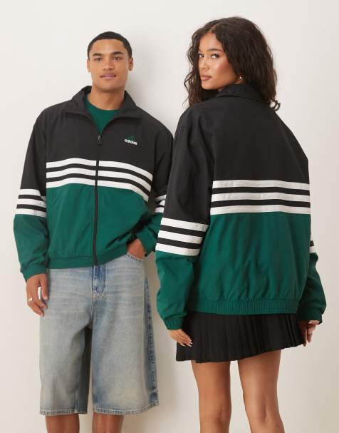 adidas Originals – Grön, vävd träningströja - view 1