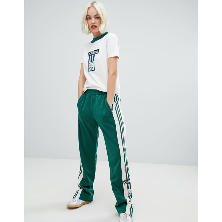 Adidas hose schwarz grüne streifen sales
