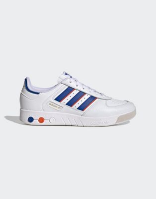 adidas Originals G.S. Court trainers in blue and white