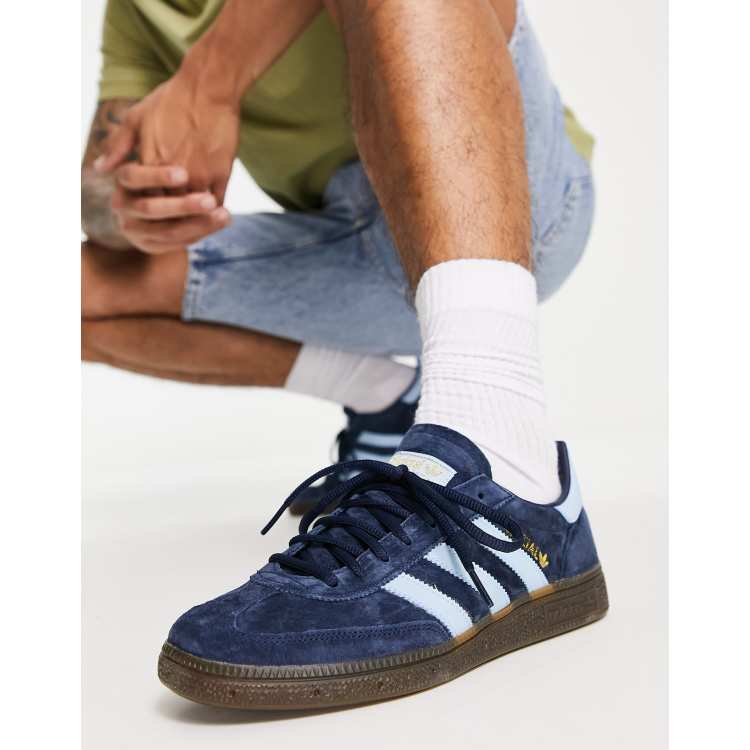 adidas Originals gum sole Handball Spezial trainers in navy and blue